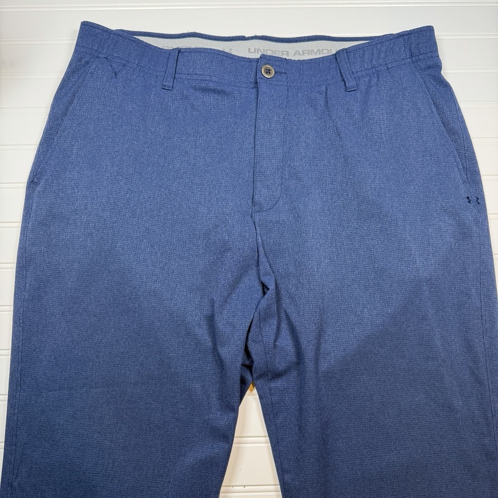 Under Armour Golf Pants Flat Front Men's‎ 40x32 Navy Blue GUC